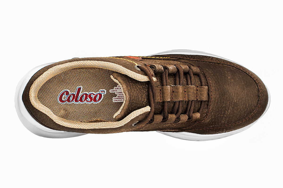 TENIS NIÑO 680002 PIEL CAFE CASUAL