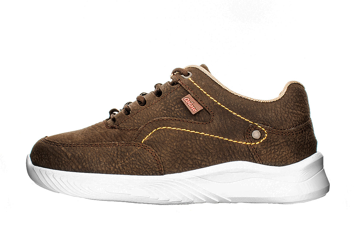 TENIS NIÑO 680002 PIEL CAFE CASUAL