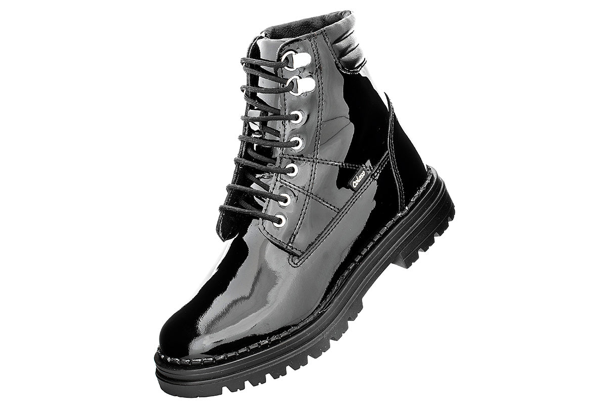 BOTA NIÑA 790401 CHAROL NEGRO TUBO BAJO 🔥-35%