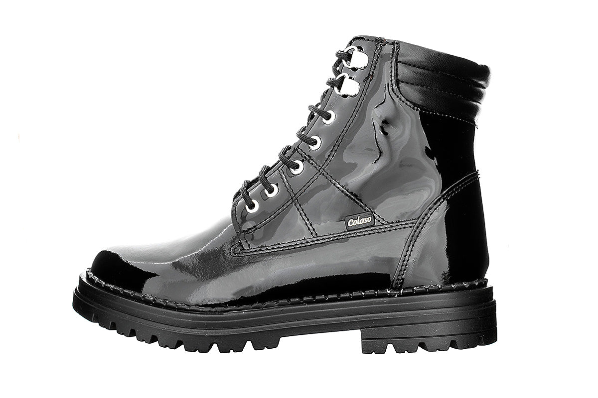 BOTA NIÑA 790401 CHAROL NEGRO TUBO BAJO 🔥-35%