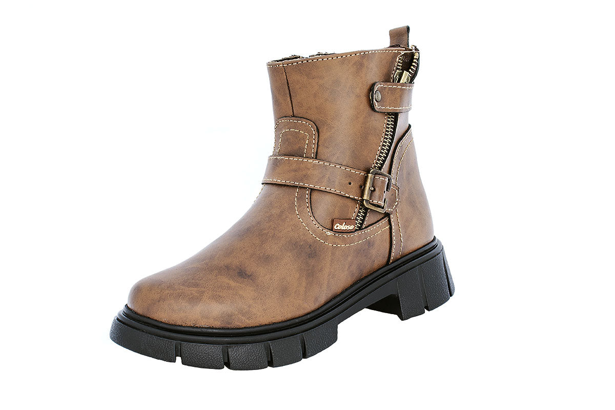 BOTA NIÑA 791004 PIEL CAFE TUBO BAJO 🔥-25%