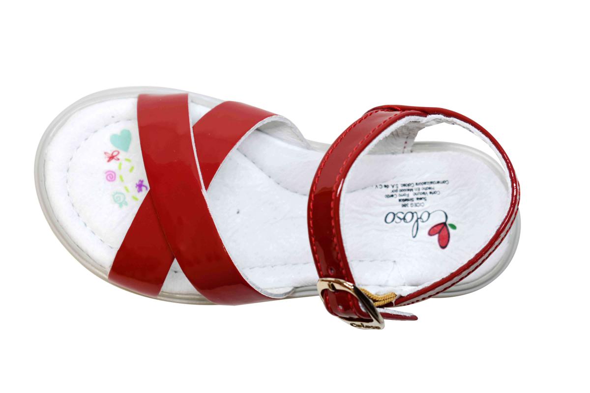 SANDALIA NIÑA 502403 CHAROL ROJO