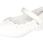ZAPATO CEREMONIA NIÑA 1323201 PIEL BLANCA NACARADA