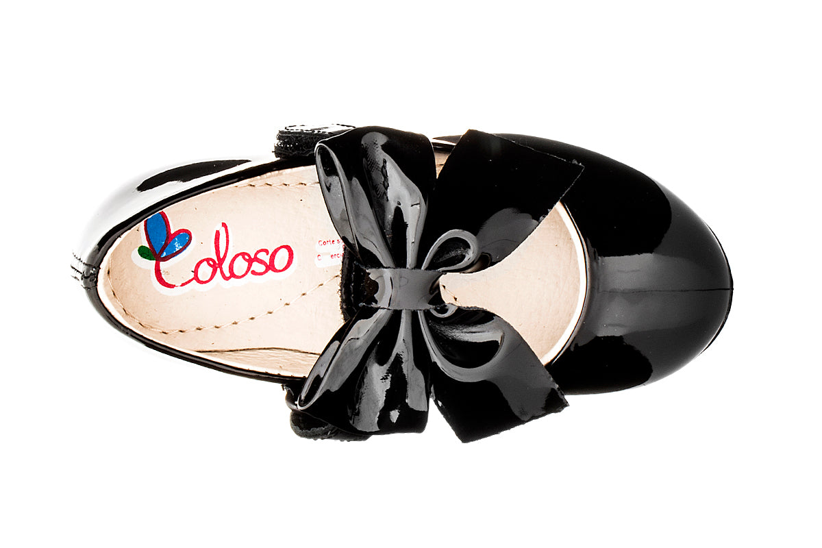 BALERINA PARA NIÑA 230709 CHAROL NEGRO