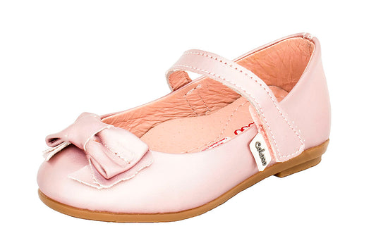 ZAPATO BALERINA PARA NIÑA 230301 NAPA METALICA ROSA