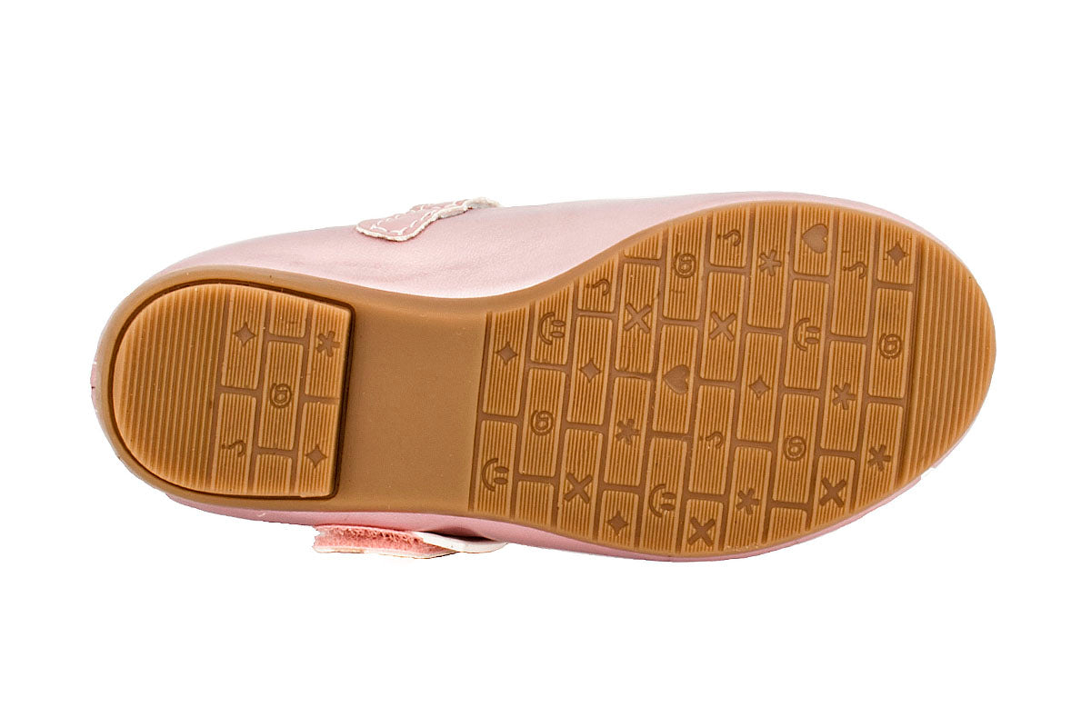 ZAPATO BALERINA PARA NIÑA 230301 NAPA METALICA ROSA