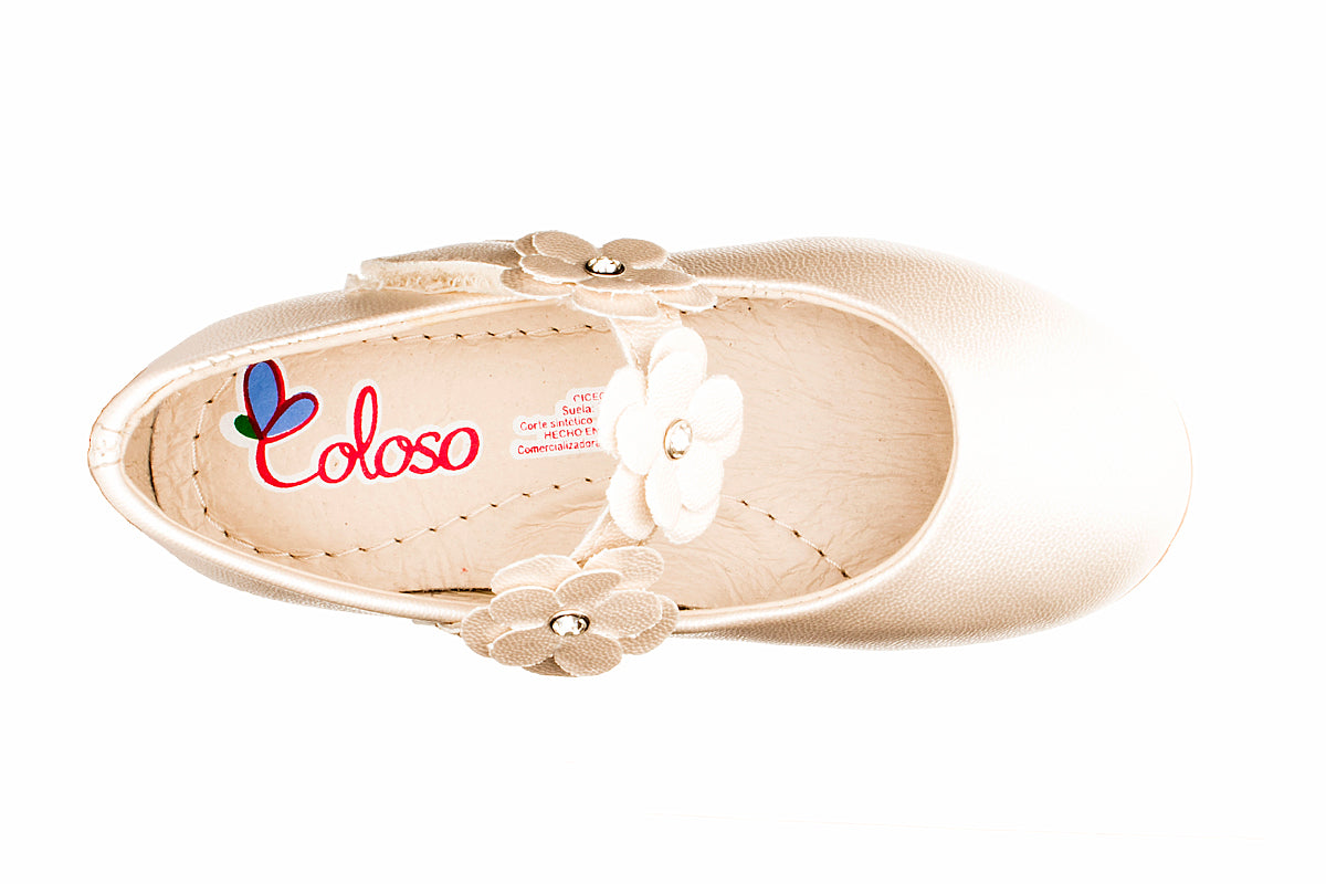 BALERINA PARA NIÑA 231002 SINTETICO BEIGE