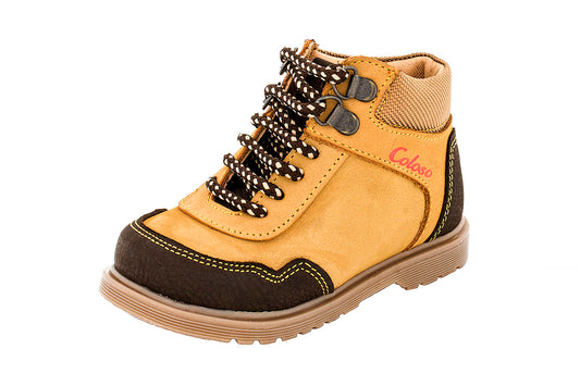 BOTA NIÑO 33001 GAMUZA MOSTAZA