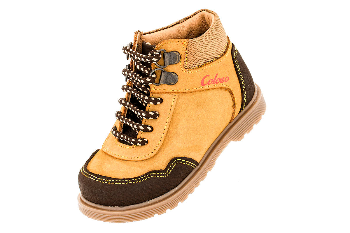 BOTA NIÑO 33001 GAMUZA MOSTAZA