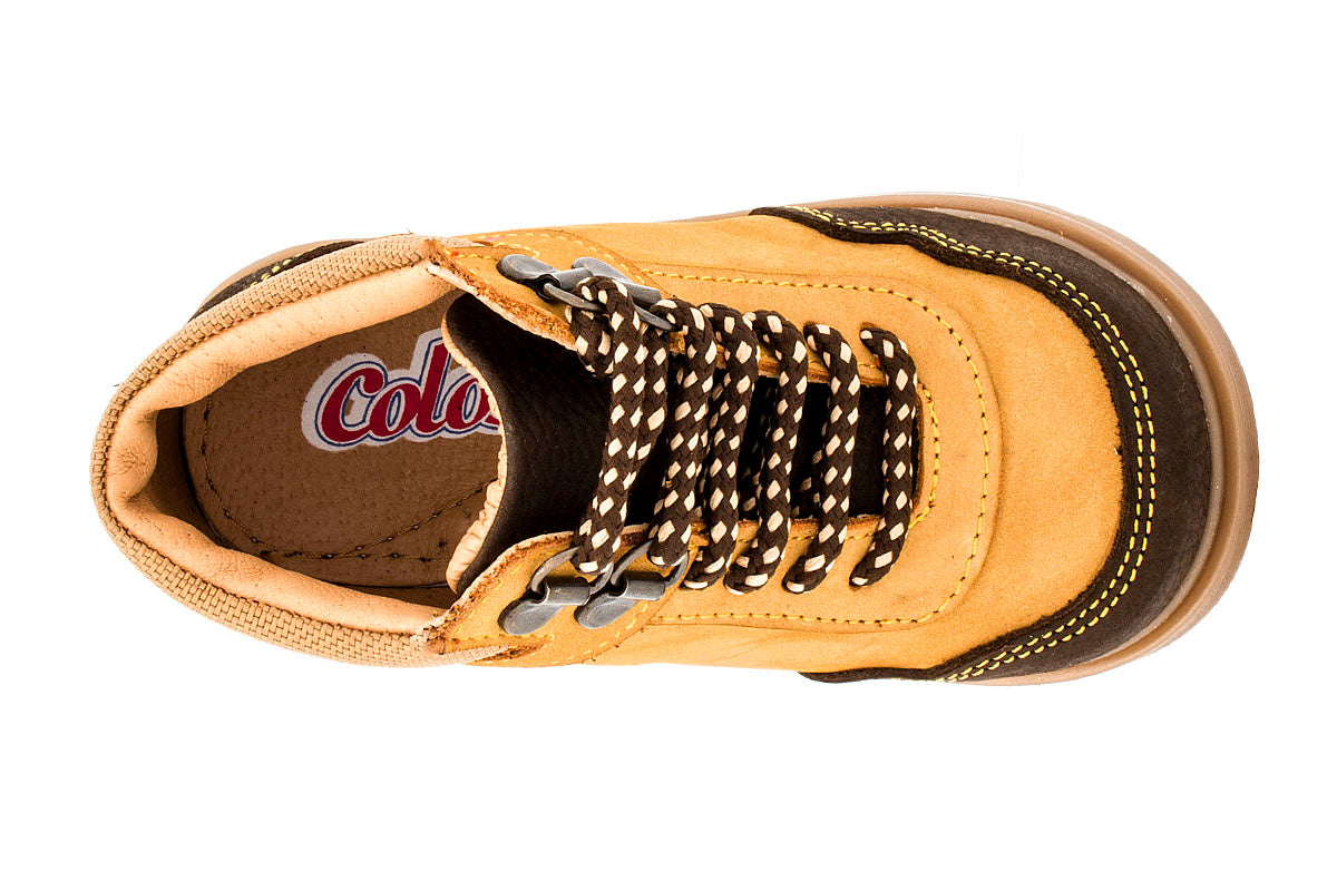 BOTA NIÑO 33001 GAMUZA MOSTAZA