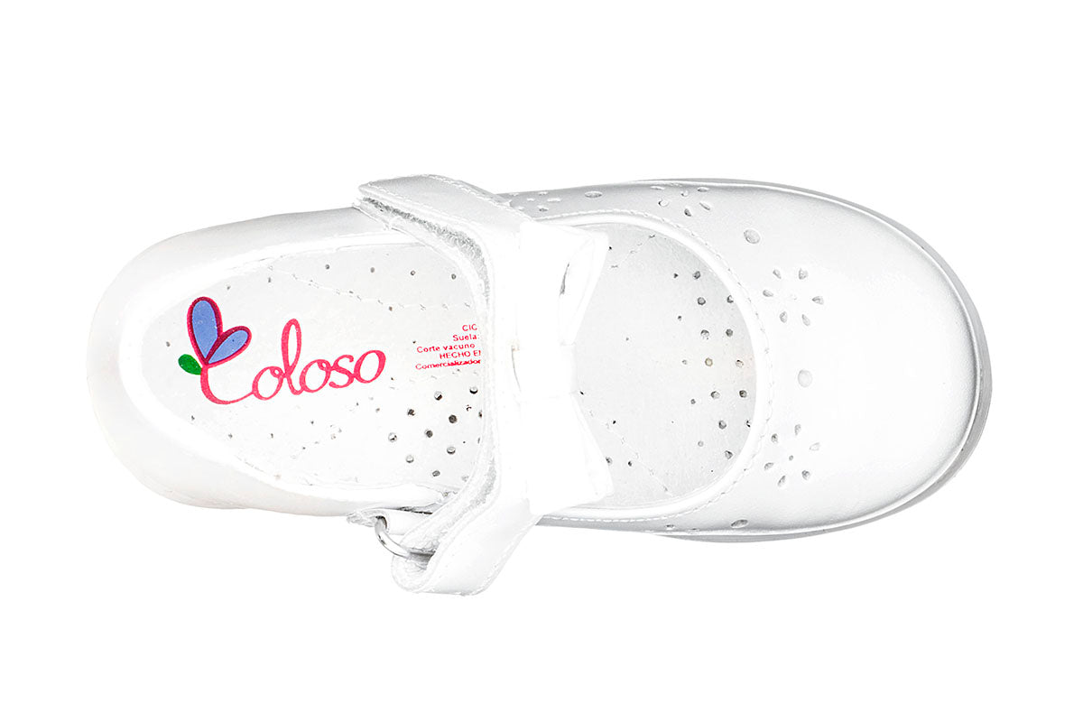 ZAPATO PARA NIÑA 344401 PIEL BLANCA