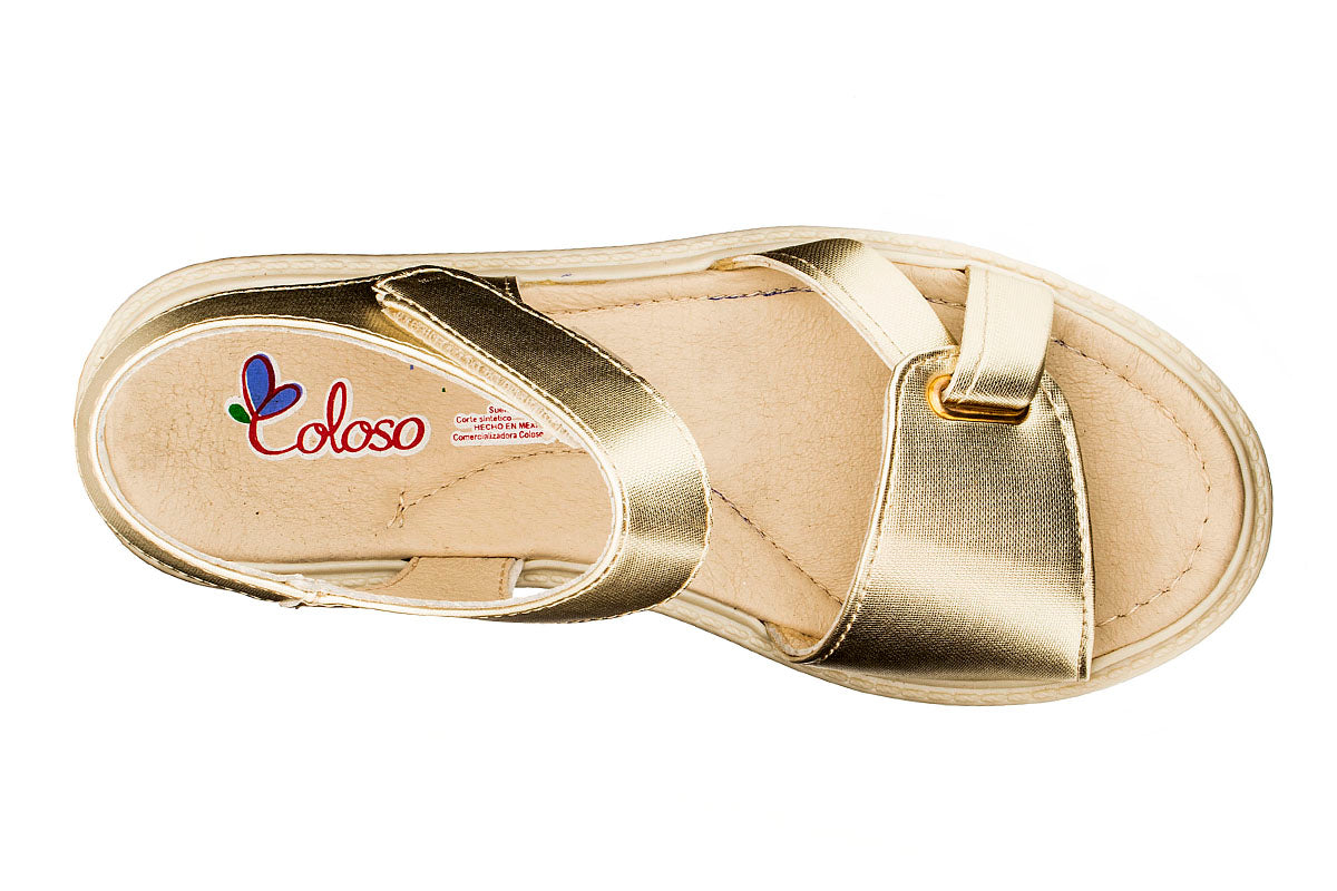 SANDALIA PARA NIÑA 375508 PIEL ORO