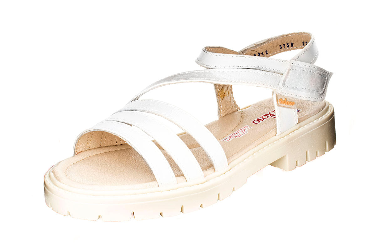 SANDALIA NIÑA 375801 PIEL BLANCA