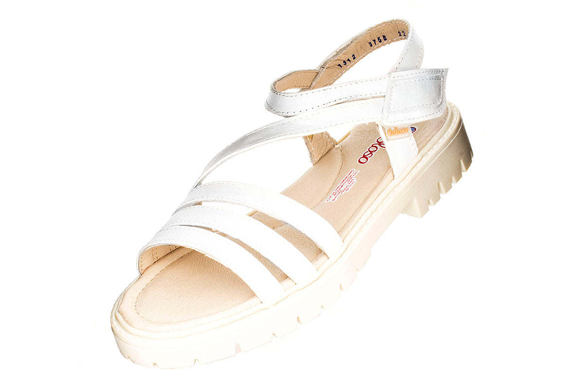 SANDALIA NIÑA 375801 PIEL BLANCA