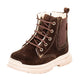 BOTA NIÑA TUBO BAJO 402004 GAMUZA CAFE