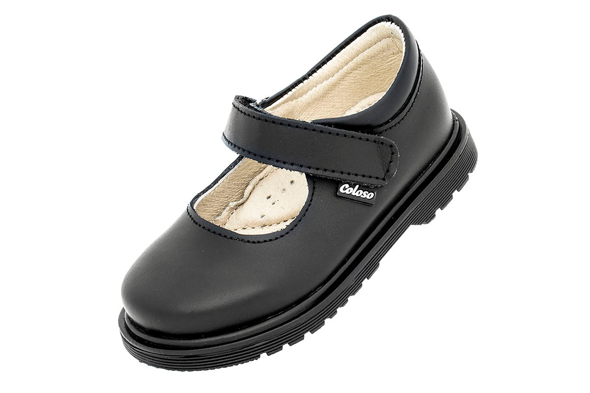 ESCOLAR PARA NIÑA 44501 PIEL NEGRA