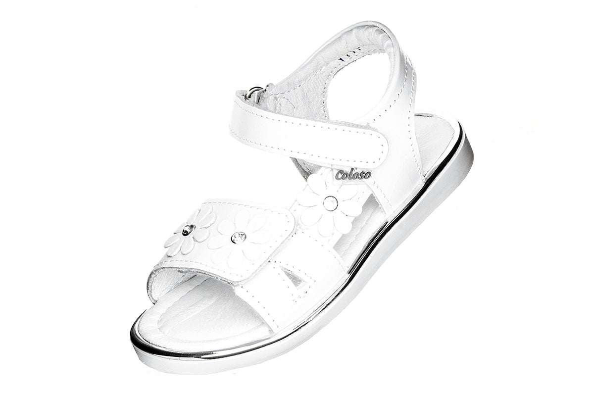 SANDALIA NIÑA 505801 PIEL BLANCA