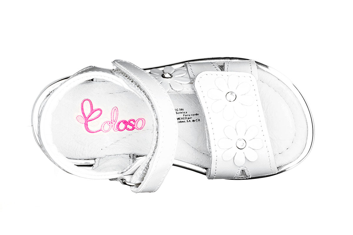 SANDALIA NIÑA 505801 PIEL BLANCA