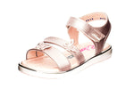 SANDALIA NIÑA 508403 PIEL ROSA METALICO