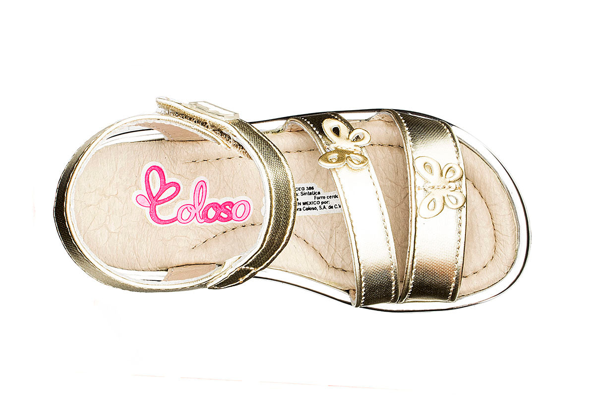 SANDALIA NIÑA 508406 PIEL ORO