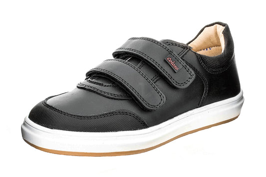 TENIS NIÑO 602401 CASUAL PIEL NEGRA