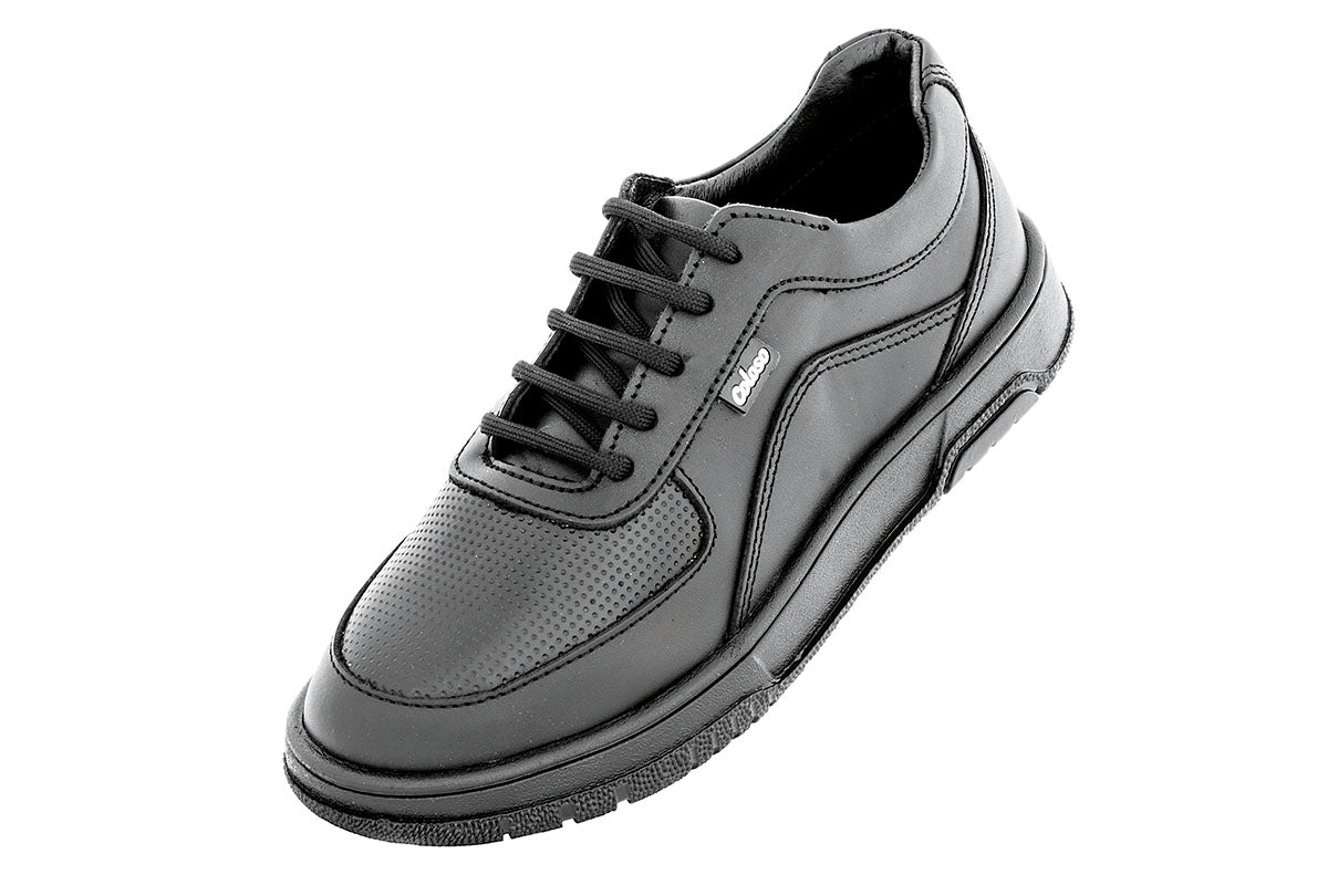TENIS ESCOLAR UNISEX 679001 PIEL NEGRA