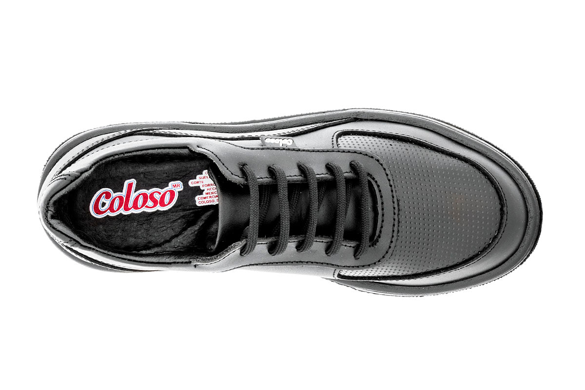 TENIS ESCOLAR UNISEX 679001 PIEL NEGRA
