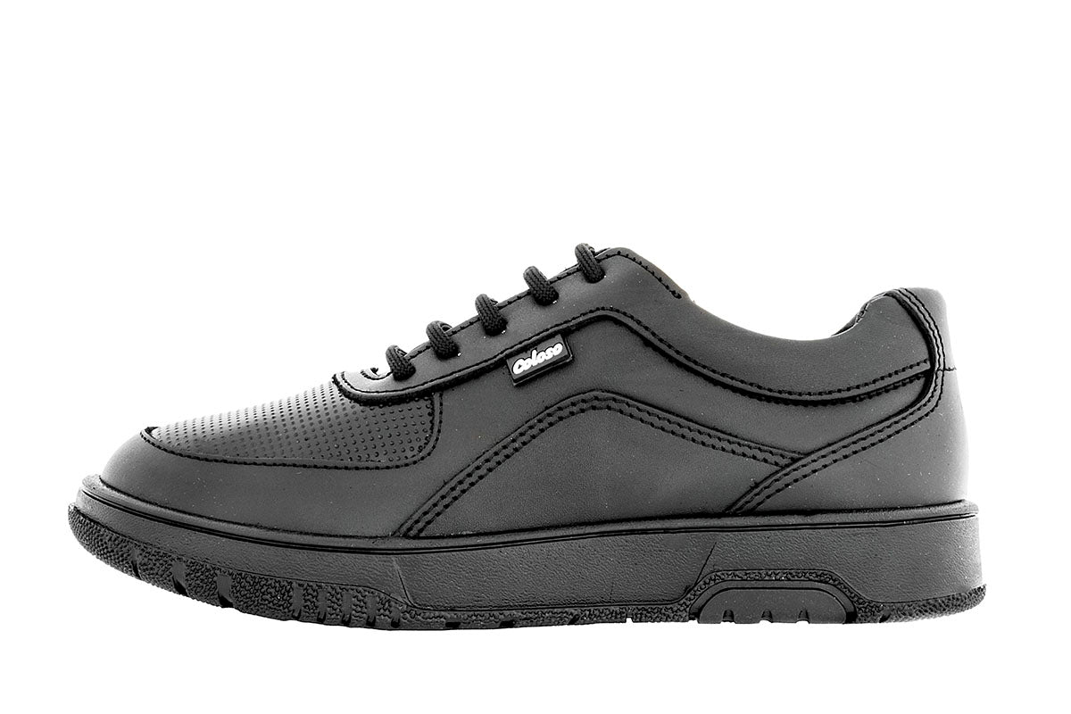 TENIS ESCOLAR UNISEX 679001 PIEL NEGRA