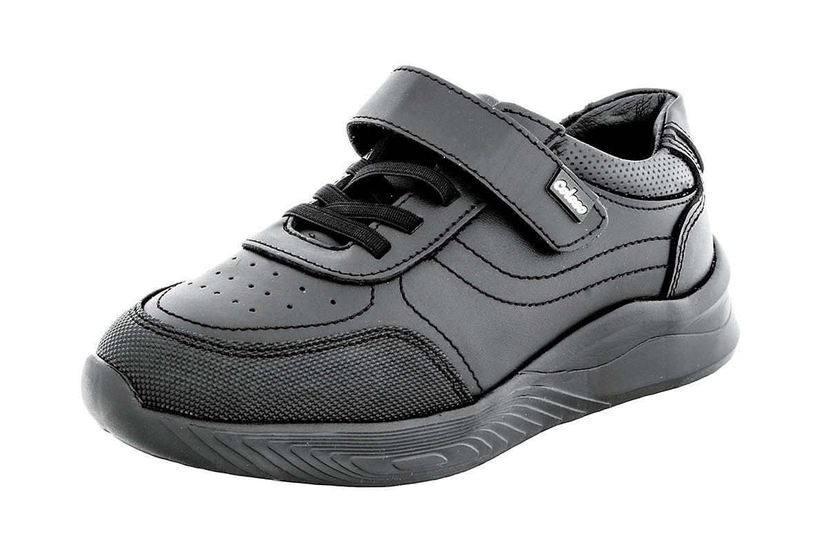TENIS ESCOLARES UNISEX 680403 PIEL NEGRA