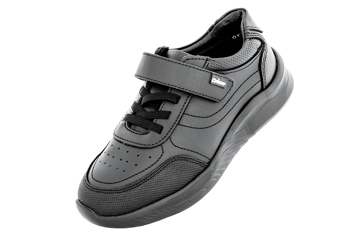 TENIS ESCOLARES UNISEX 680403 PIEL NEGRA