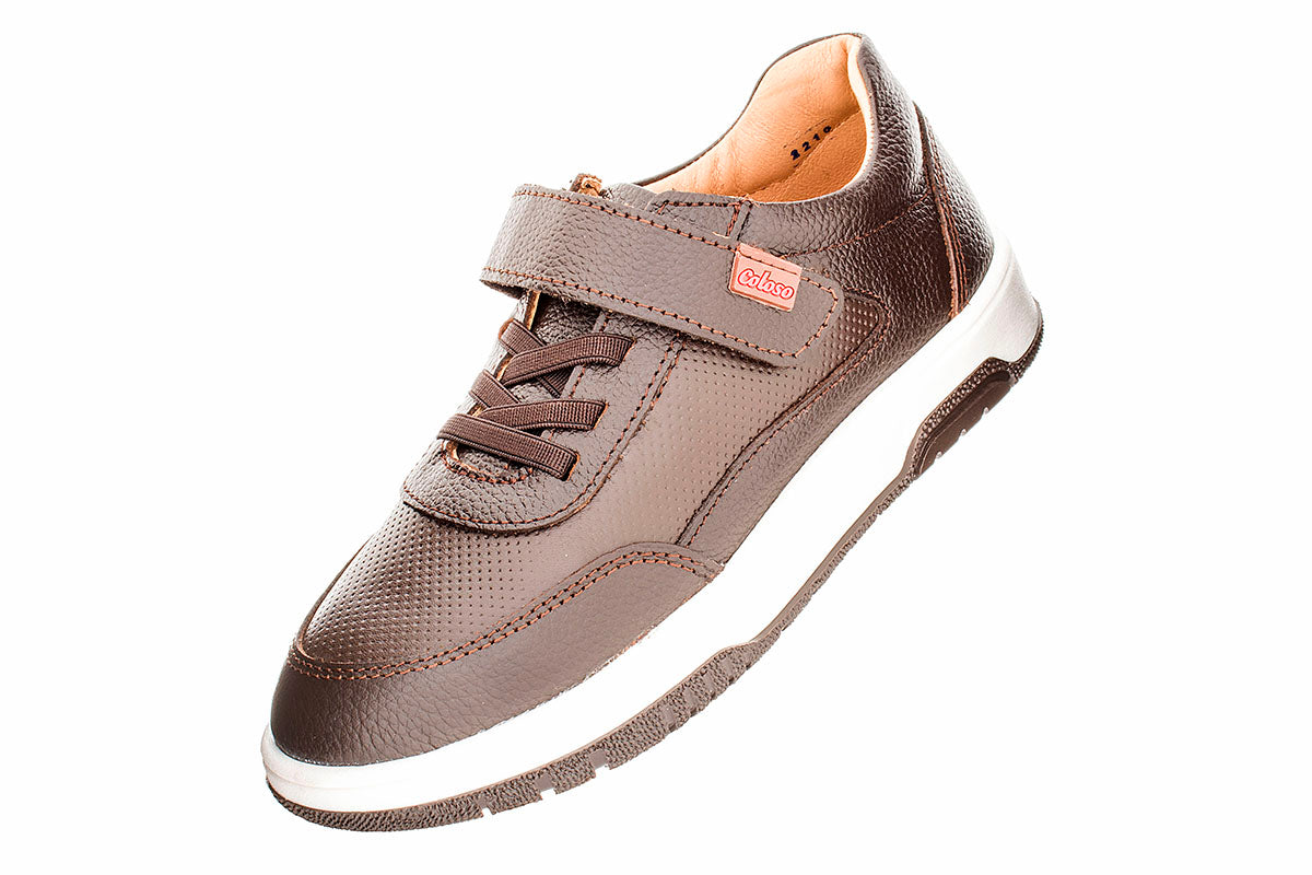 ZAPATO PARA NIÑO CASUAL 680903 PIEL CAFE