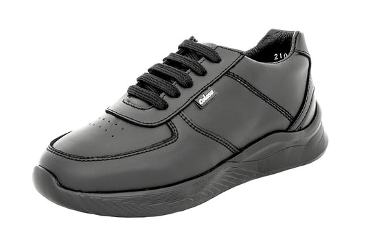 TENIS ESCOLAR UNISEX 681002 PIEL NEGRA