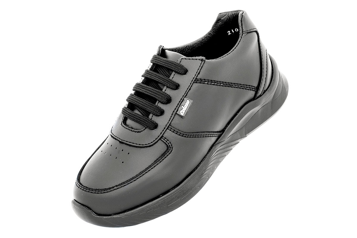 TENIS ESCOLAR UNISEX 681002 PIEL NEGRA