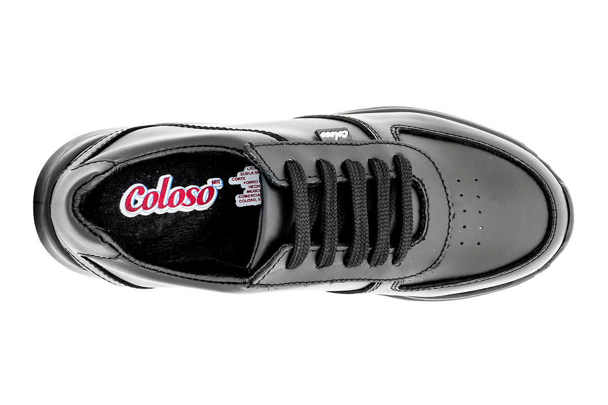 TENIS ESCOLAR UNISEX 681002 PIEL NEGRA