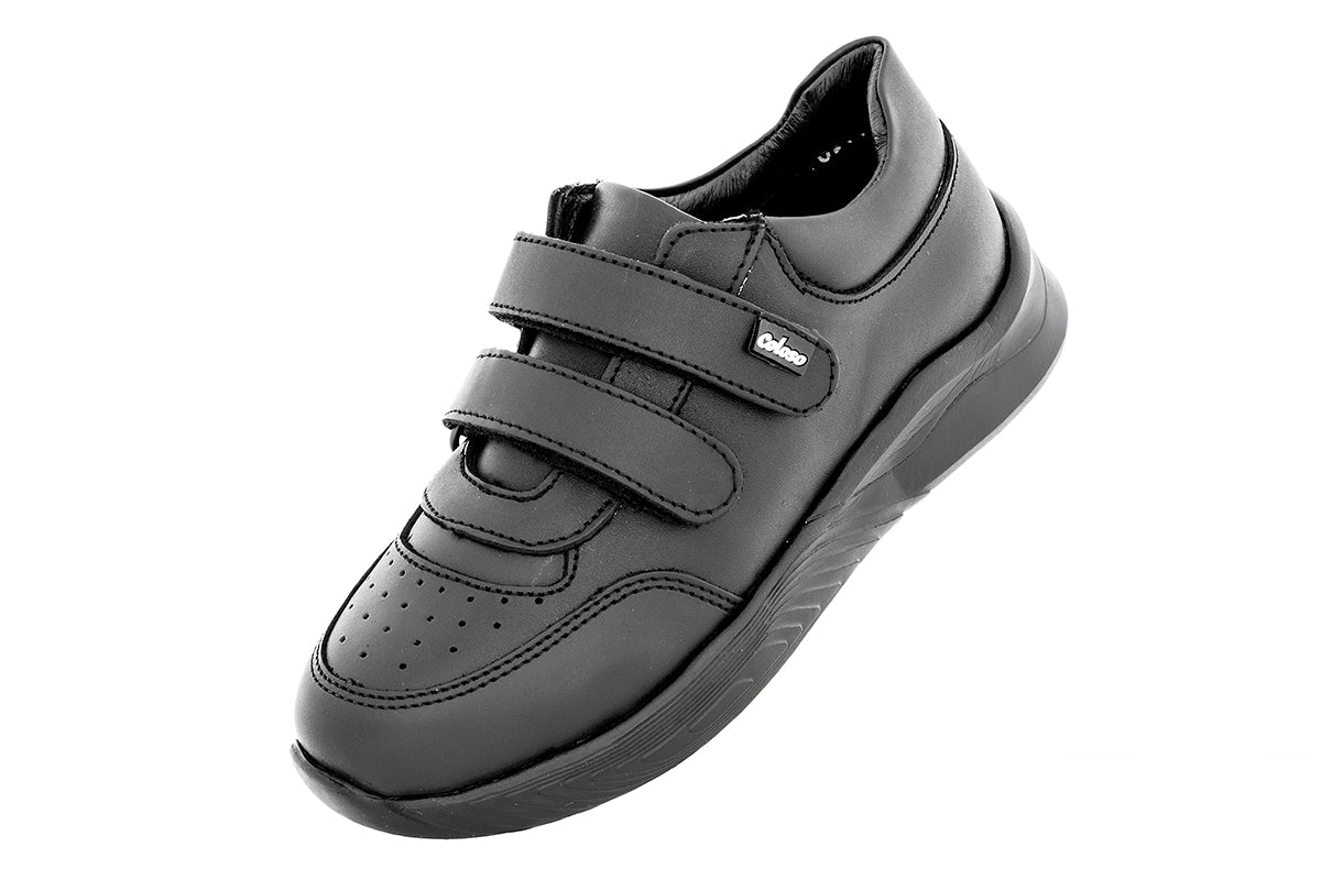 TENIS ESCOLAR UNISEX 681102 PIEL NEGRA