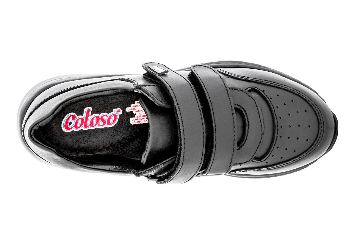 TENIS ESCOLAR UNISEX 681102 PIEL NEGRA
