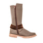 BOTA PARA NIÑA 790302 TUBO ALTO PIEL CAFE