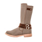 BOTA PARA NIÑA 790302 TUBO ALTO PIEL CAFE
