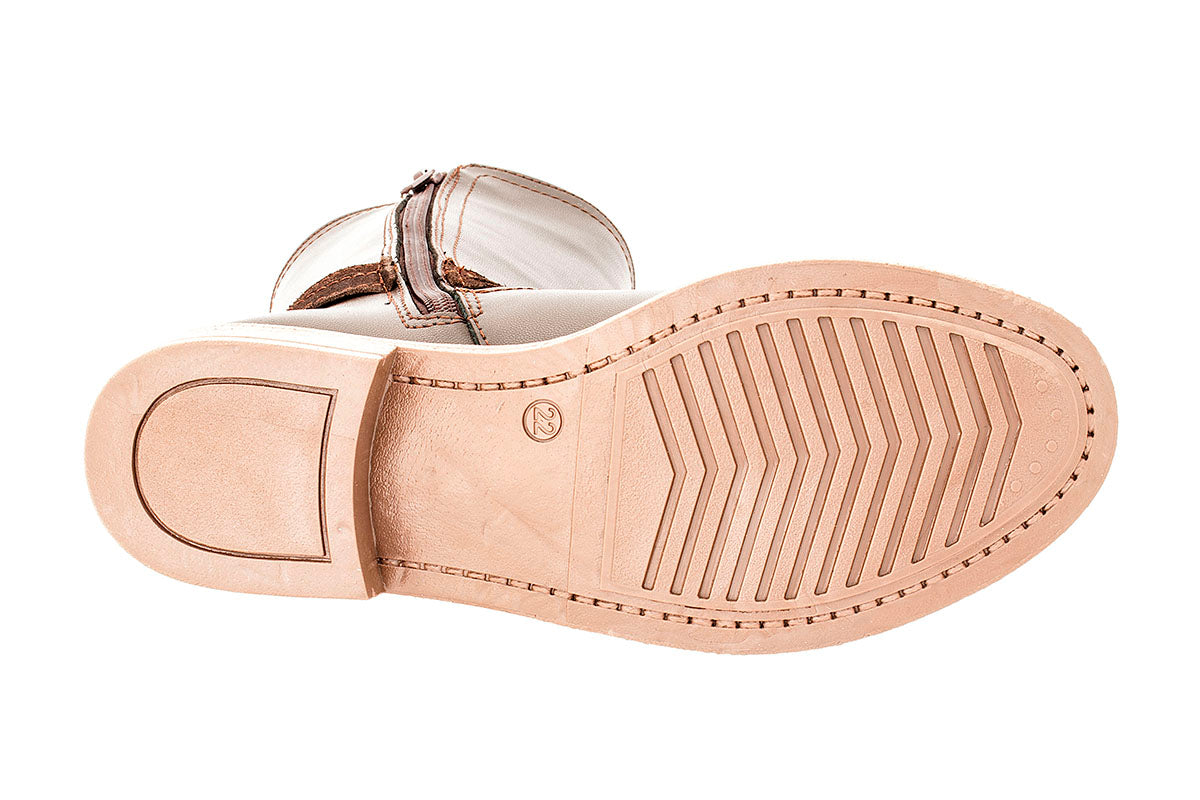 BOTA PARA NIÑA 790302 TUBO ALTO PIEL CAFE