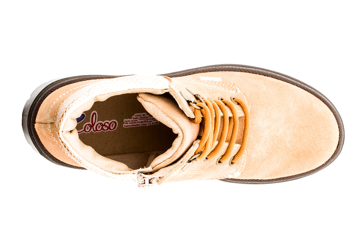 BOTA PARA NIÑA 811605 GAMUZA BEIGE