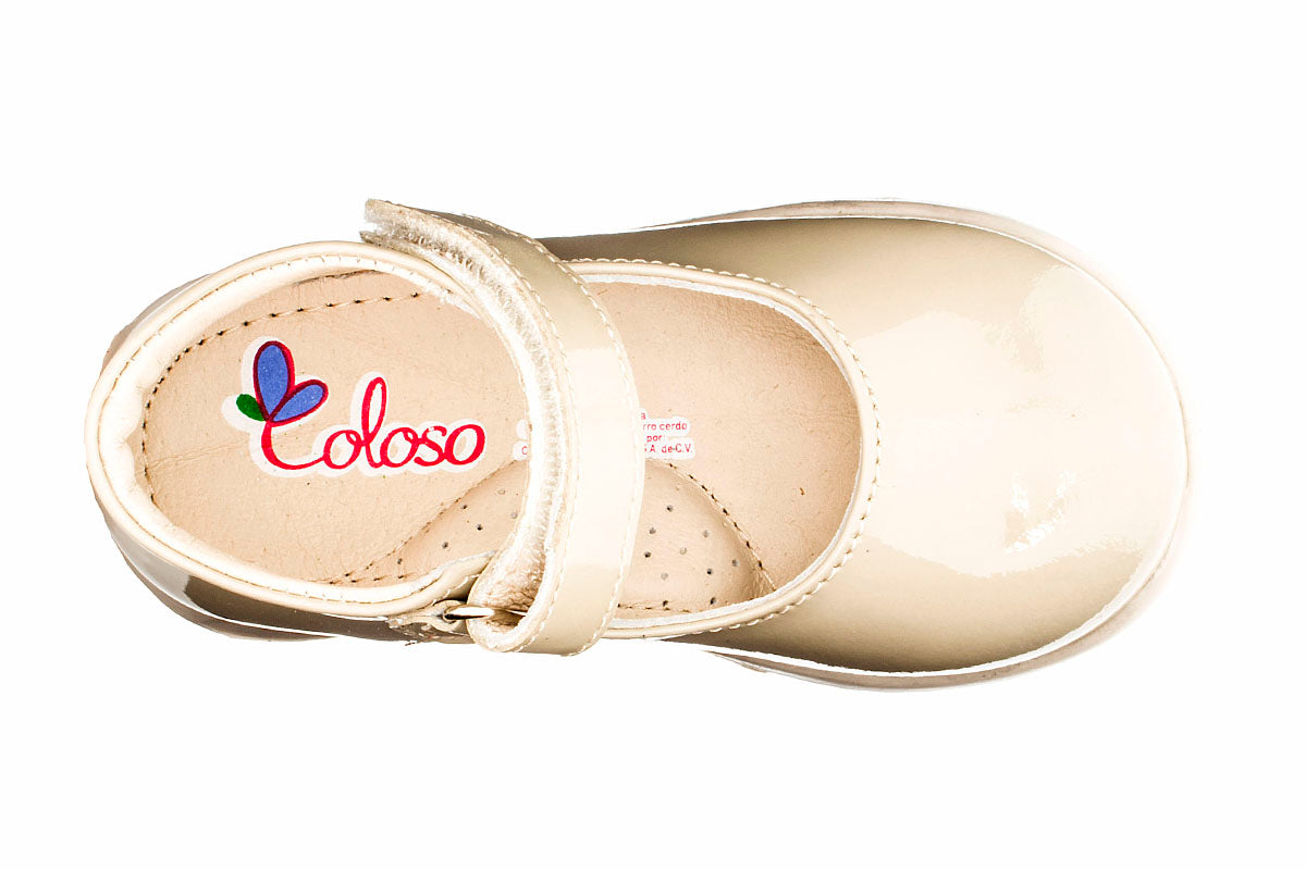 BOTITA PARA NIÑA 94403 CHAROL BEIGE