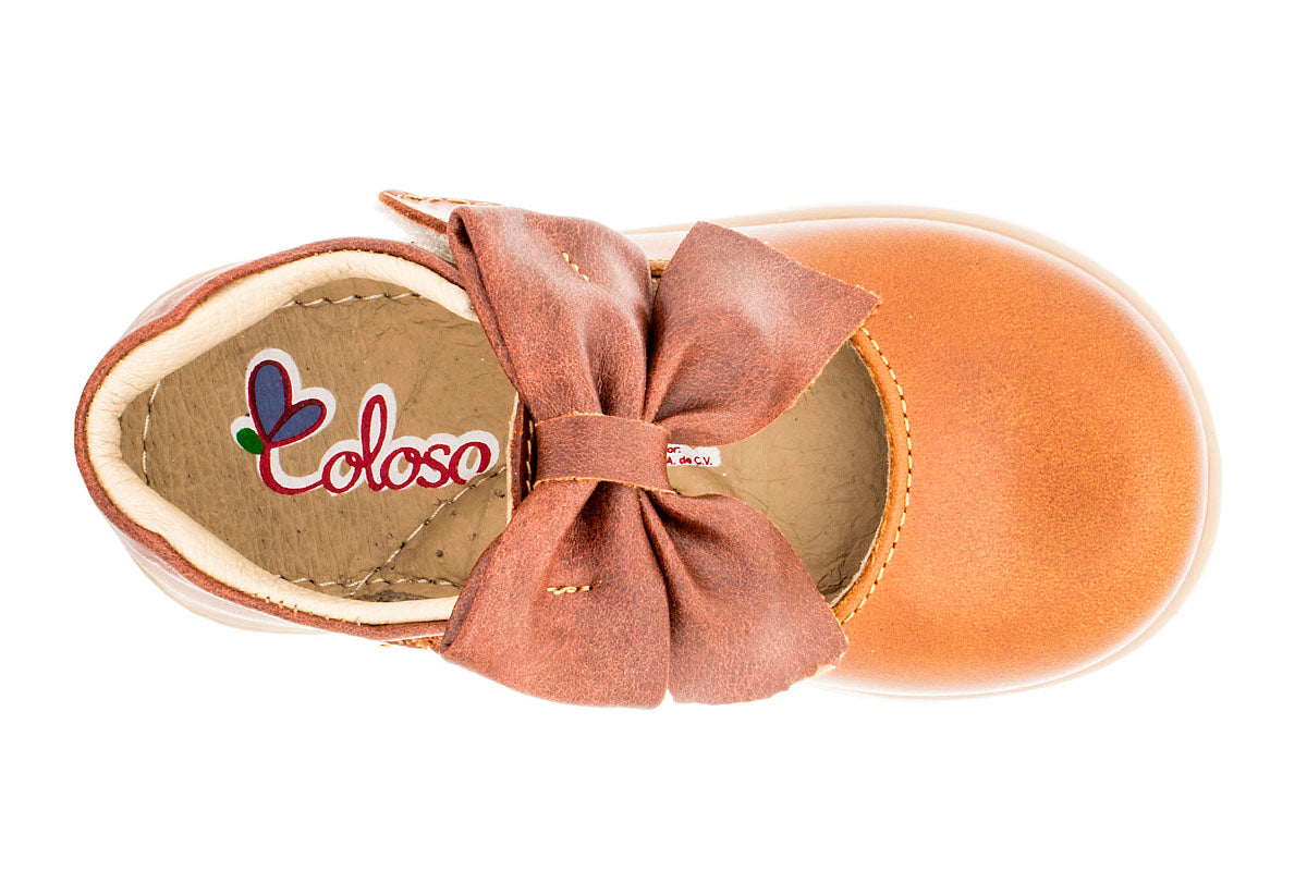 ZAPATO PARA NIÑA 97008 PIEL CAFE