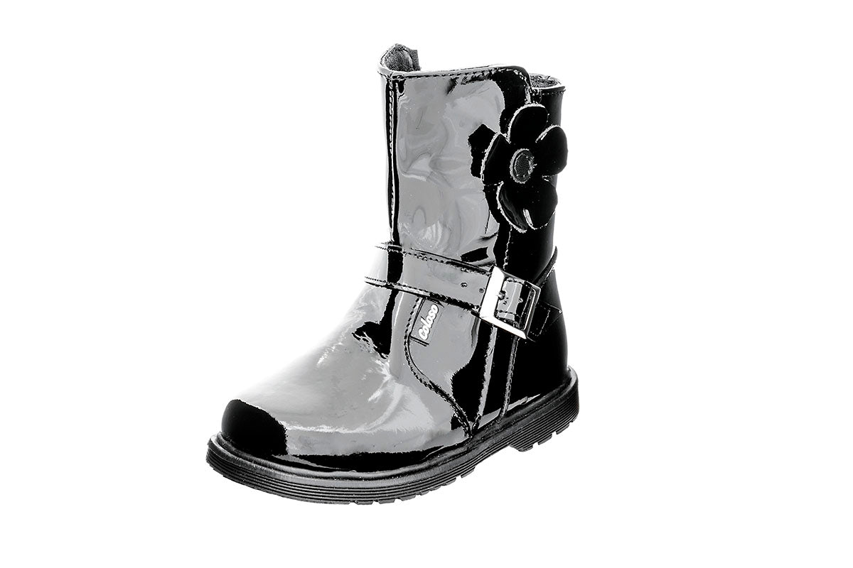 BOTA NIÑA 9737014 CHAROL NEGRO