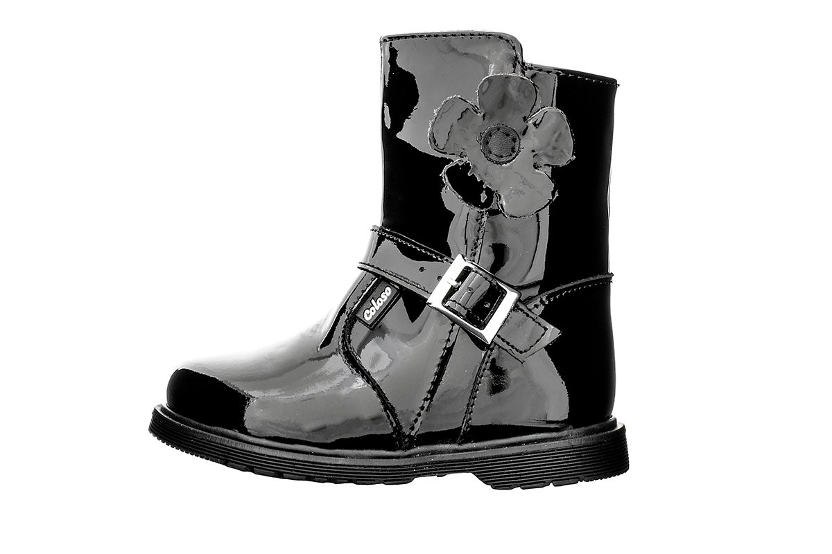 BOTA NIÑA 9737014 CHAROL NEGRO