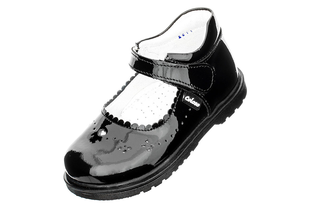 BOTITA NIÑA 97606 CHAROL NEGRO