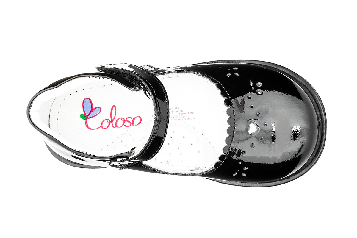 BOTITA NIÑA 97606 CHAROL NEGRO