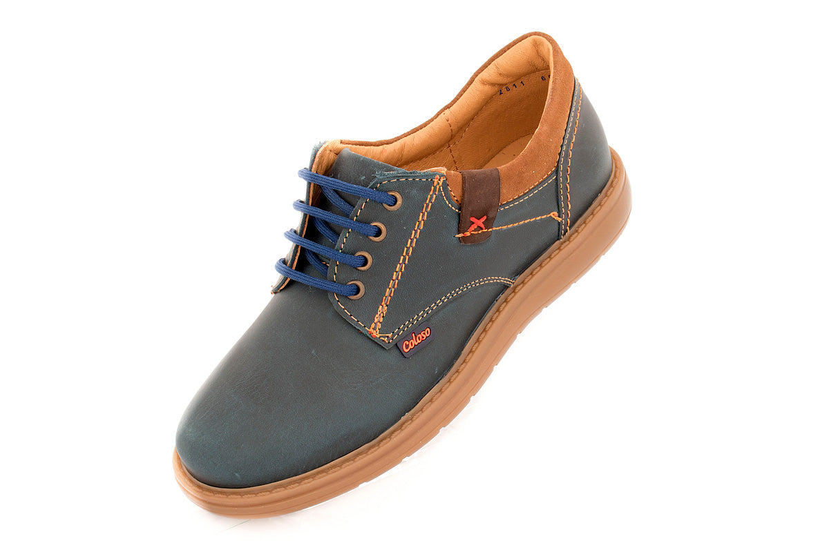 ZAPATO CASUAL NIÑO 607206 PIEL AZUL