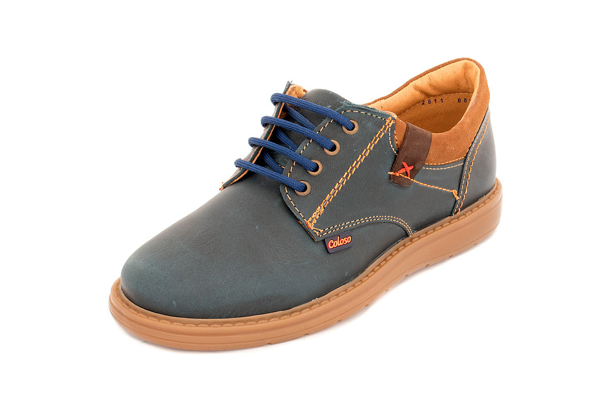 ZAPATO CASUAL NIÑO 607206 PIEL AZUL