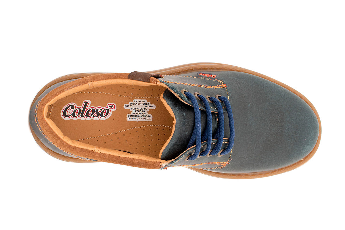 ZAPATO CASUAL NIÑO 607206 PIEL AZUL