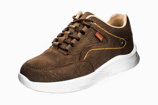 TENIS NIÑO 680002 PIEL CAFE CASUAL